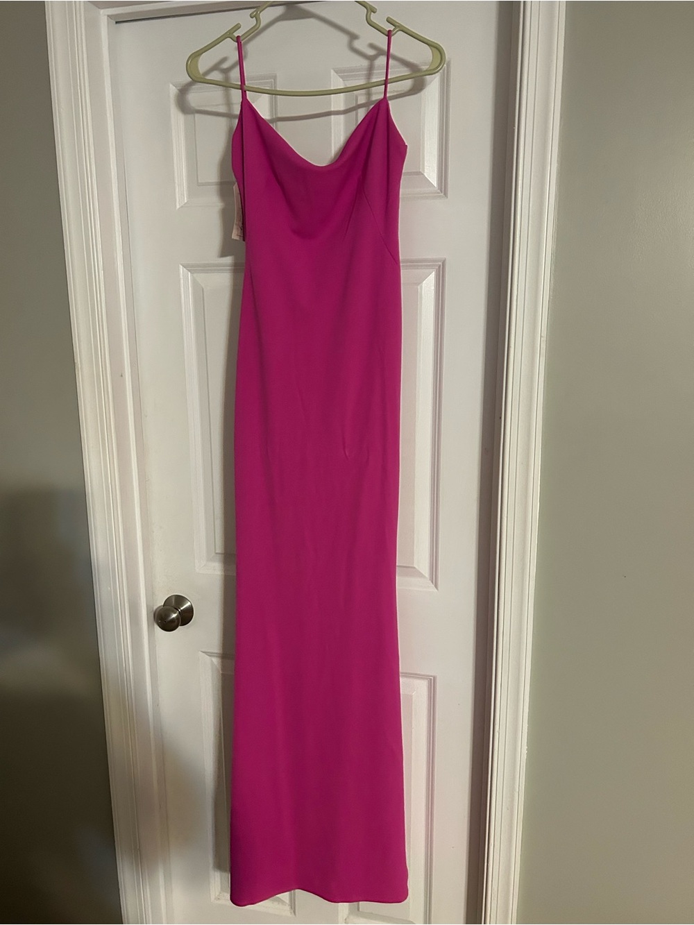 Katie May Hot Pink Cowl Neck Slip Maxi Dress